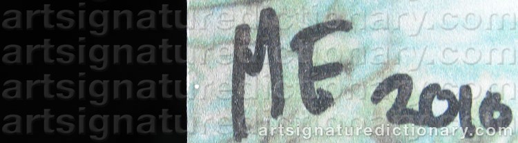 Authentic signature by Magnus EK on artwork