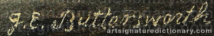 Authentic signature by James Edward BUTTERSWORTH on Painting/Watercolour artwork