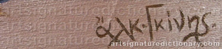 Authentic signature by Alkis GHINIS on  artwork