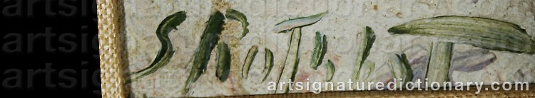 Authentic signature by Samuel ROTHBORT on artwork