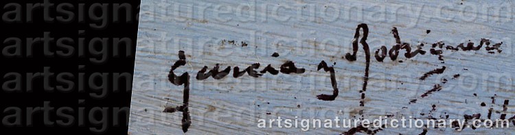 Authentic signature by Manuel GARCIA Y RODRIGUEZ on Painting/Watercolour artwork