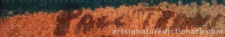 Authentic signature by Paul Bough TRAVIS on artwork