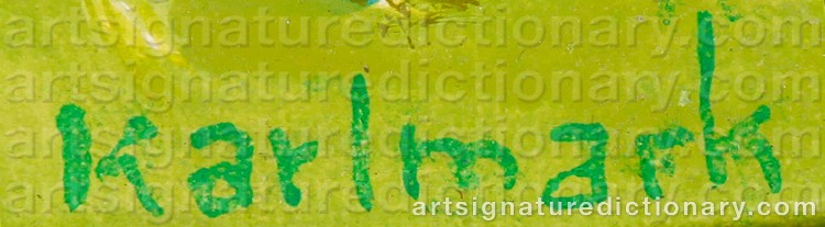 Signature by Gerhard KARLMARK