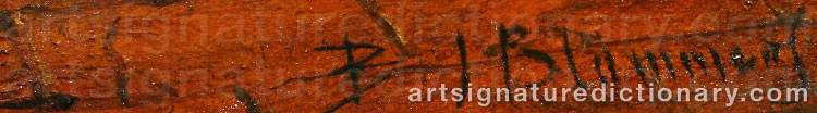Authentic signature by Bernardus Johannes BLOMMERS on  artwork