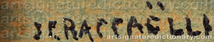 Authentic signature by Jean-Francois RAFFAELLI on  artwork