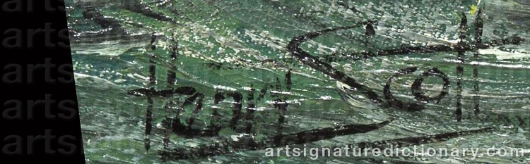 Authentic signature by Henry SCOTT on Painting/Watercolour artwork