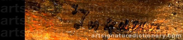 Authentic signature by Angelo INGANNI on  artwork