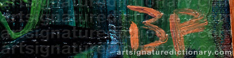 Authentic signature by Bertil PETTERSSON on artwork