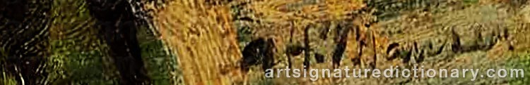 Authentic signature by Alfred Henry MAURER on artwork