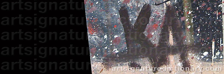 Authentic signature by Kjeld APPEL on artwork