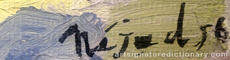 Authentic signature by Nejat DEVRIM on Painting/Watercolour artwork