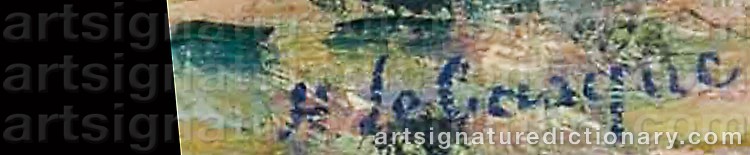 Authentic signature by Henri Baptiste LEBASQUE on Painting/Watercolour artwork