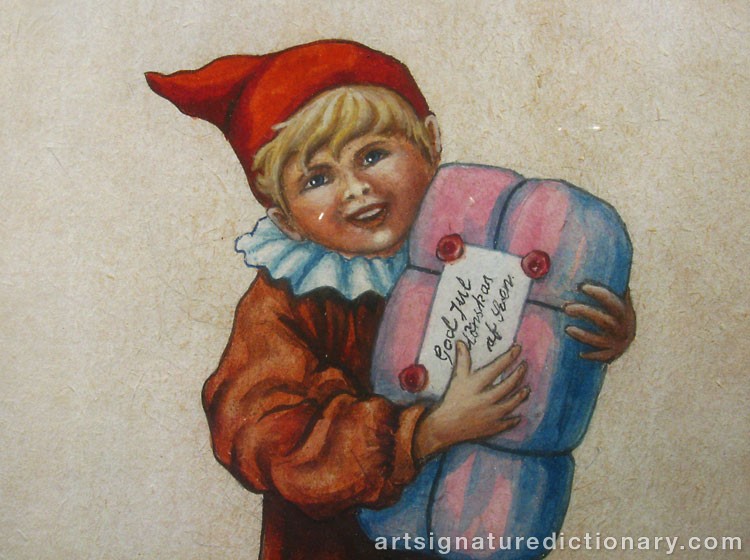 Close-up details showing Jenny NYSTRÖM signature forgery characteristics