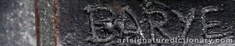 Signature by Antoine-Louis BARYE