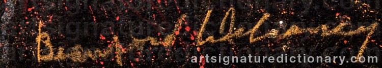 Authentic signature by Beauford DELANEY on Painting/Watercolour artwork