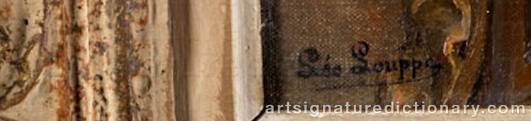 Authentic signature by Léo LOUPPE on  artwork