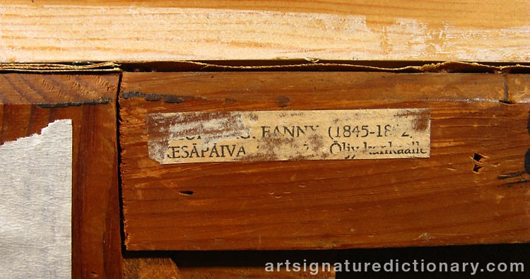 Close-up details showing Fanny CHURBERG signature forgery characteristics