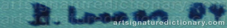 Authentic signature by Birgit LOOSEN on artwork