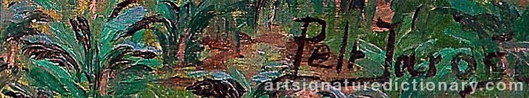 Authentic signature by Petr JAROS on  artwork