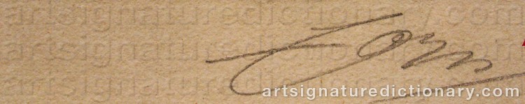 Signature by Anders ZORN