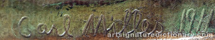 Signature by Carl MILLES