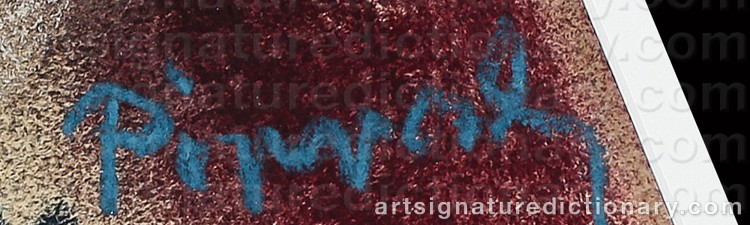 Authentic signature by Hans Robert PIPPAL on artwork