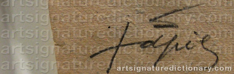 Signature by Antoni TAPIES