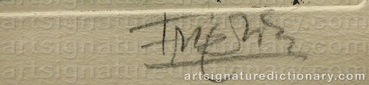 Authentic signature by Johnny FRIEDLÄNDER on artwork