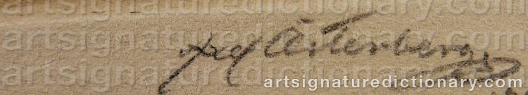 Authentic signature by Axel ÖSTERBERG on artwork