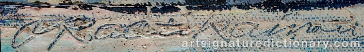 Authentic signature by Orvo RAATIKAINEN on artwork