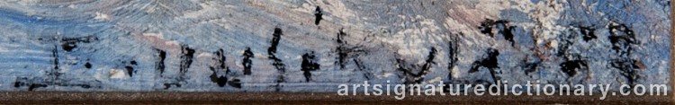 Authentic signature by Einari UUSIKYLÄ on artwork