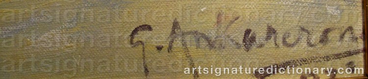 Signature by Gustaf ANKARCRONA