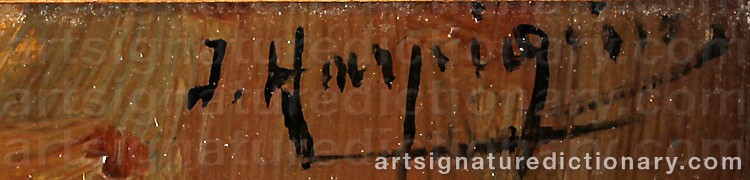 Signature by Henri Joseph HARPIGNIES