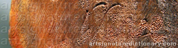 Authentic signature by Wive LARSSON on artwork