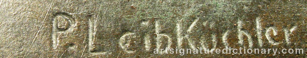 Authentic signature by Paul LEIBKÜCHLER on  artwork