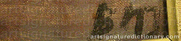 Authentic signature by Brittmari ‘Bmj’ JACOBSON on artwork