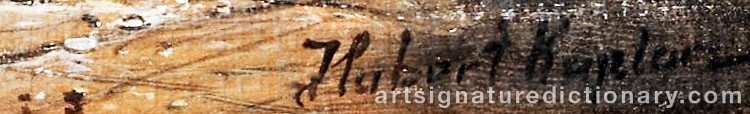 Authentic signature by Hubert KAPLAN on artwork