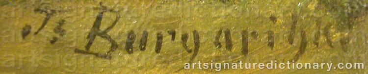 Authentic signature by Joseph Jacob BURGARITZKY on Painting/Watercolour artwork