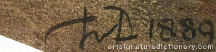 Signature by Fritz Von DARDEL