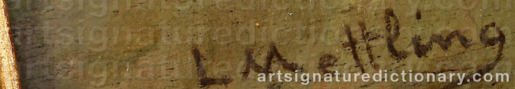 Authentic signature by Louis METTLING on  artwork