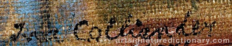 Authentic signature by Ina COLLIANDER on Painting/Watercolour artwork