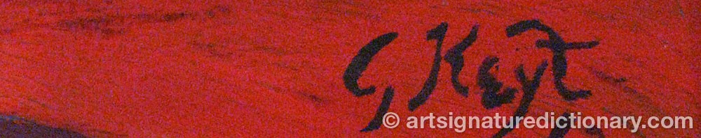 Authentic signature by George KEYT on  artwork
