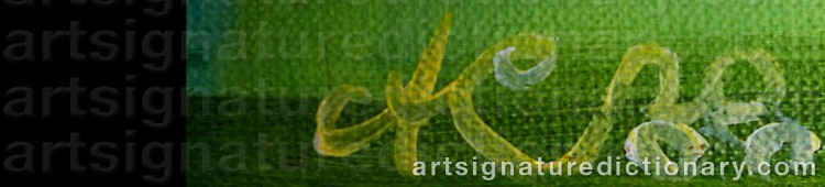 Authentic signature by Alexandra KRASUSKA on  artwork