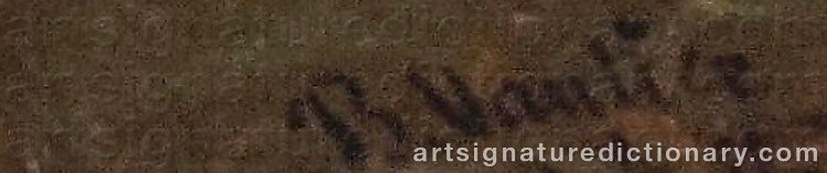 Authentic signature by Benjamin The Elder VAUTIER on Painting/Watercolour artwork