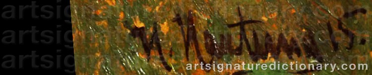 Authentic signature by Heinrich HARTUNG on  artwork
