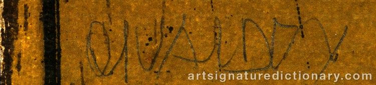 Authentic signature by Manolo VALDÉS on Drawing/Graphic/Print artwork