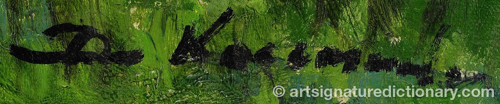 Authentic signature by Dimitri Kapitonovich KOSMIN on  artwork