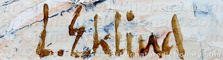 Authentic signature by Lars EKLIND on  artwork