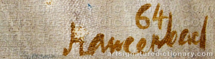 Authentic signature by Jan SZANCENBACH on  artwork