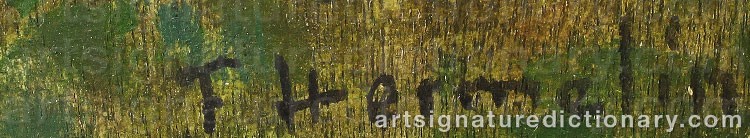 Authentic signature by Folke HERMELIN on  artwork